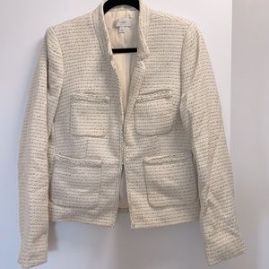 J.Crew Blazer - 12T, ivory & gold